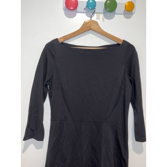 J.McLaughlin Black 3/4 Sleeve Fit & Flare Dress Women size Small - Picture 2 of 9